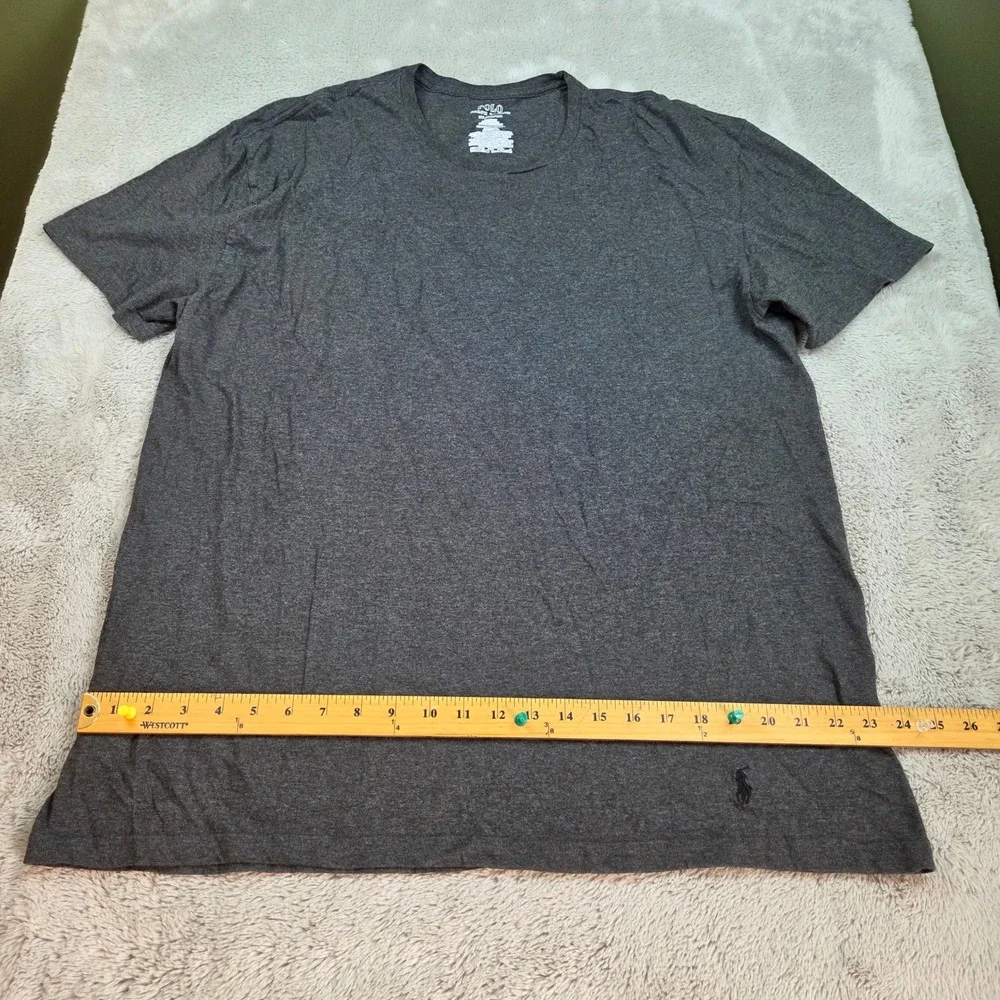 Polo Ralph Lauren T-Shirt Mens 2XL Classic Fit Cotton Pony Logo Charcoal Gray